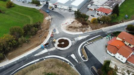 Gradnja krožišča Gradišče