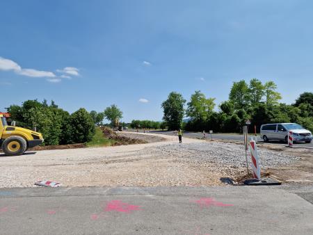 Gradnja krožišča Gradišče