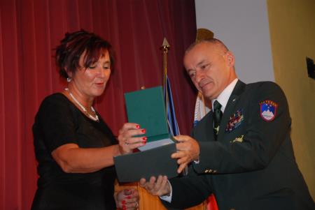 Podelitev plakete županji