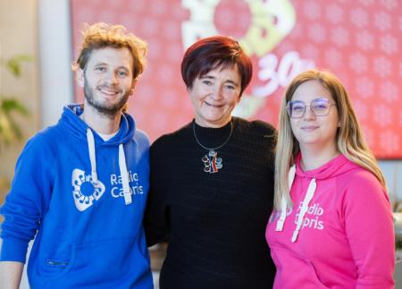 Aljaž in Manca z županjo (Foto: Jaka Ivančič)